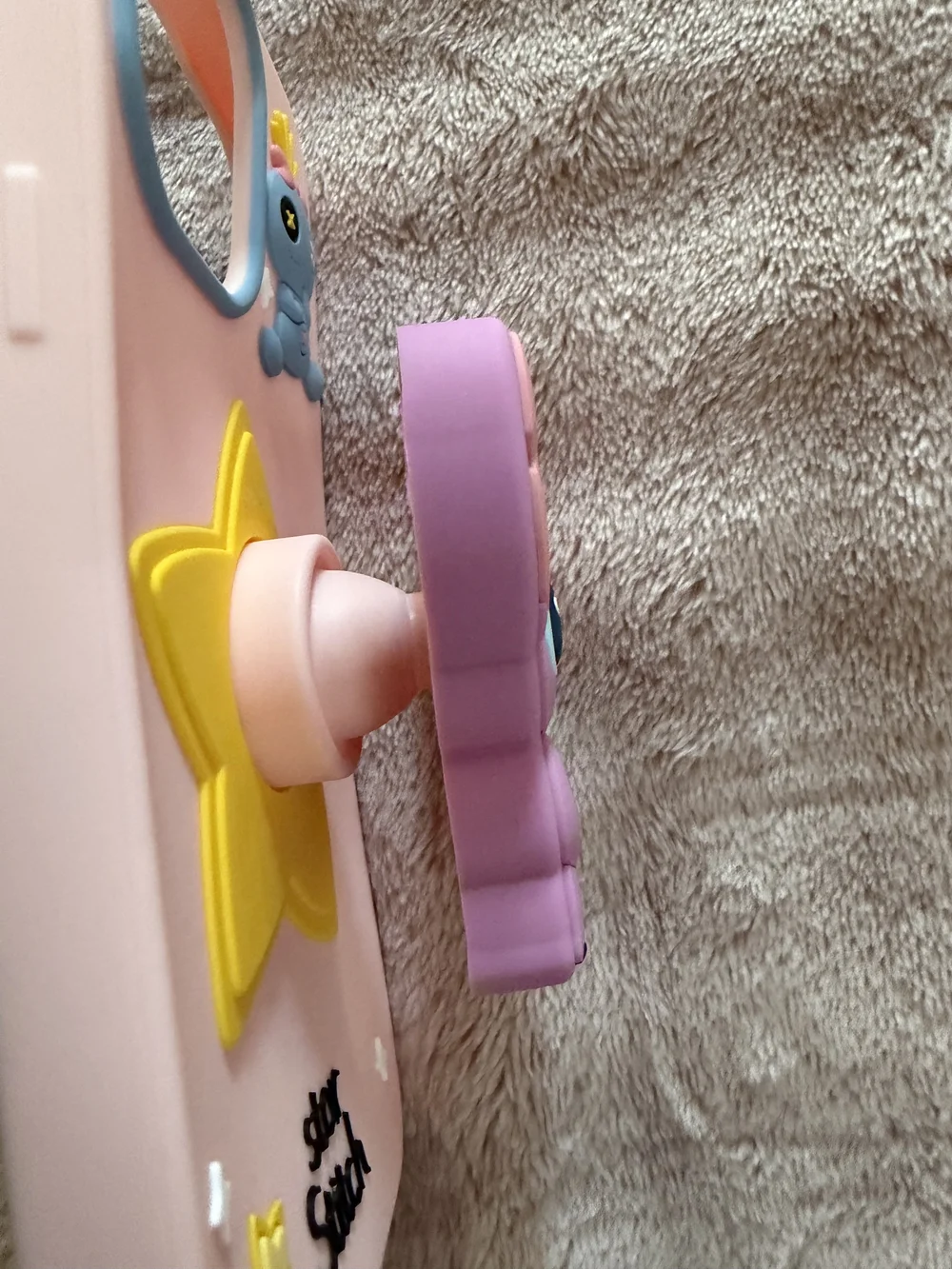 Pink Star Stitch Kids Phone Case with Cute Character Accent